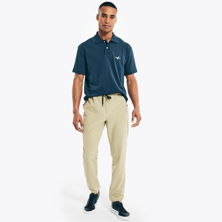Nautica Classic Fit Mesh Ribbed Azules | M1yDXf43
