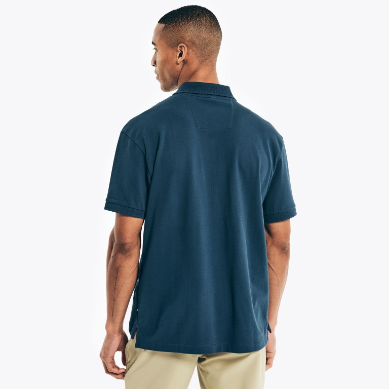 Nautica Classic Fit Mesh Ribbed Azules | M1yDXf43