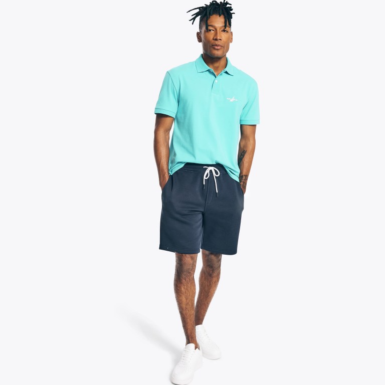 Nautica Classic Fit Mesh Ribbed Azules | q3PCriAC