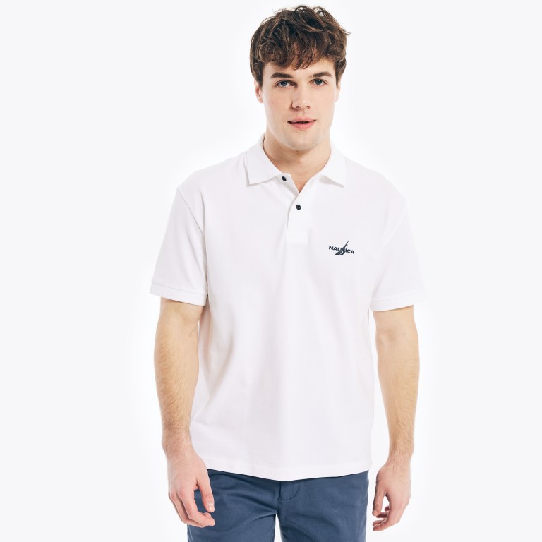 Nautica Classic Fit Mesh Ribbed Blancas | DCWcN5AW