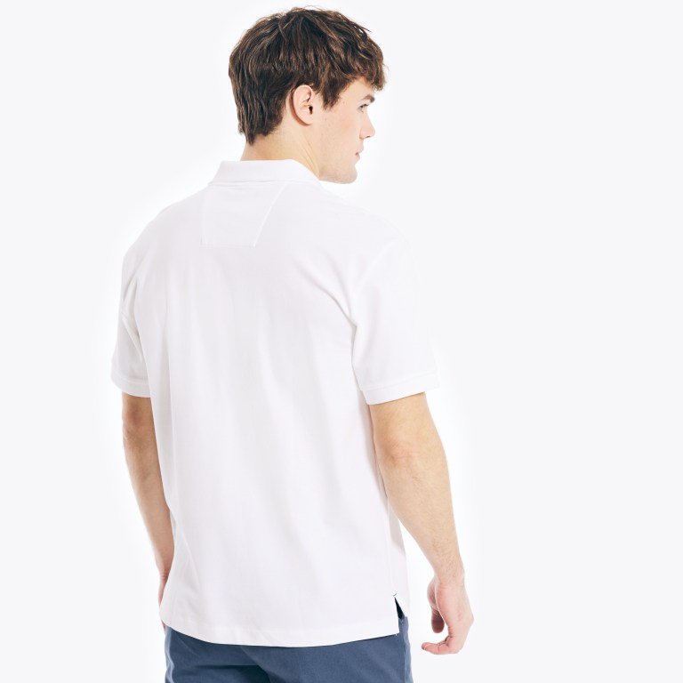 Nautica Classic Fit Mesh Ribbed Blancas | DCWcN5AW