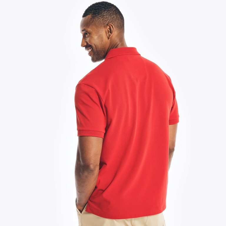 Nautica Classic Fit Mesh Ribbed Rojas | xrJ7l6xm