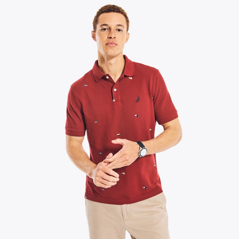 Nautica Classic Fit Printed Deck Rojas | oQL7b9WD