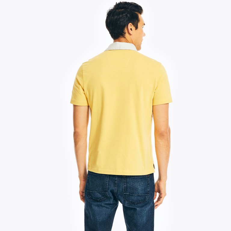 Nautica Classic Fit Rugby Chest-stripe Amarillo | bT49LHvJ