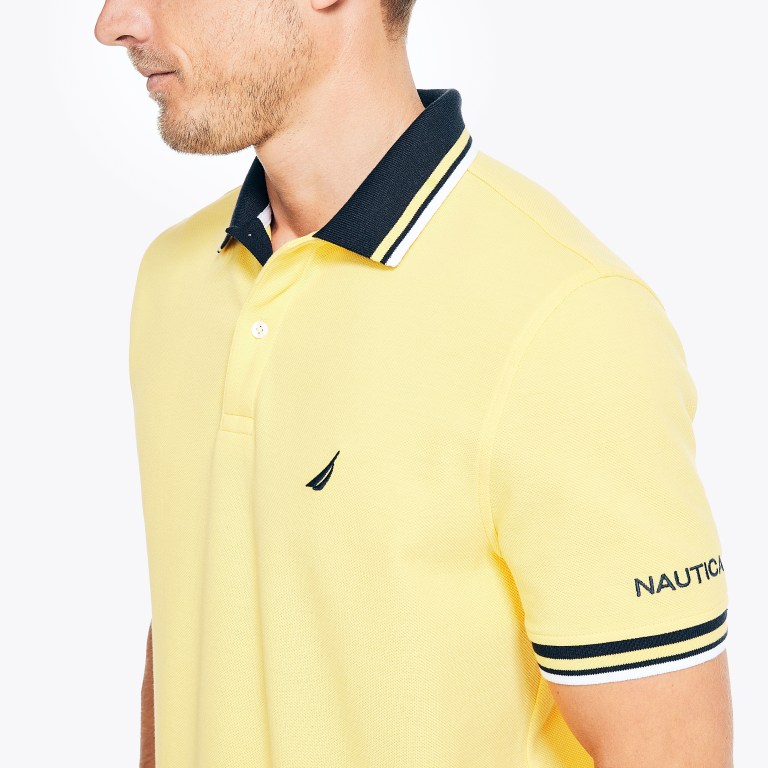 Nautica Classic Fit Solid Amarillo Claro | 3hu5sX56