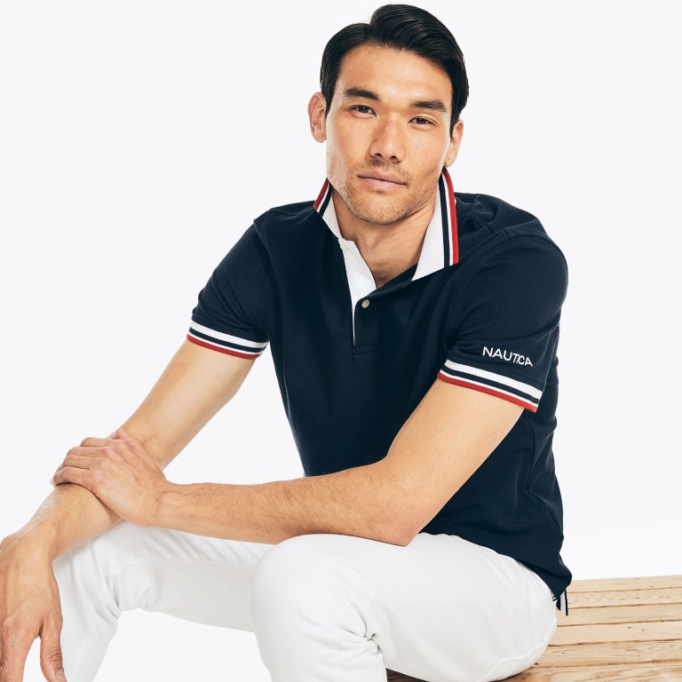 Nautica Classic Fit Solid Azul Marino | 3I4sGPcJ