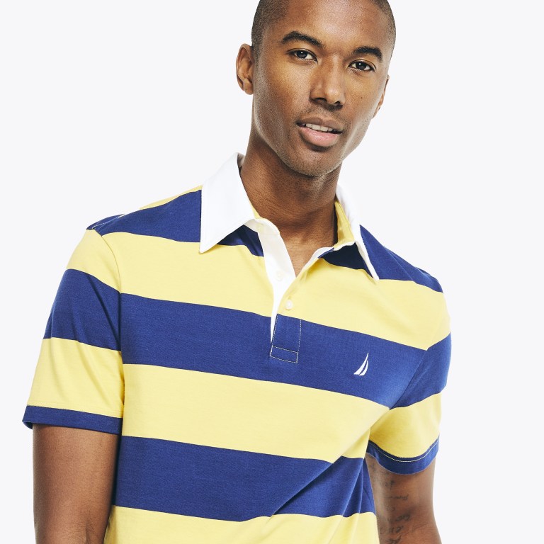 Nautica Classic Fit Striped Amarillo Claro | 0bXTomwS