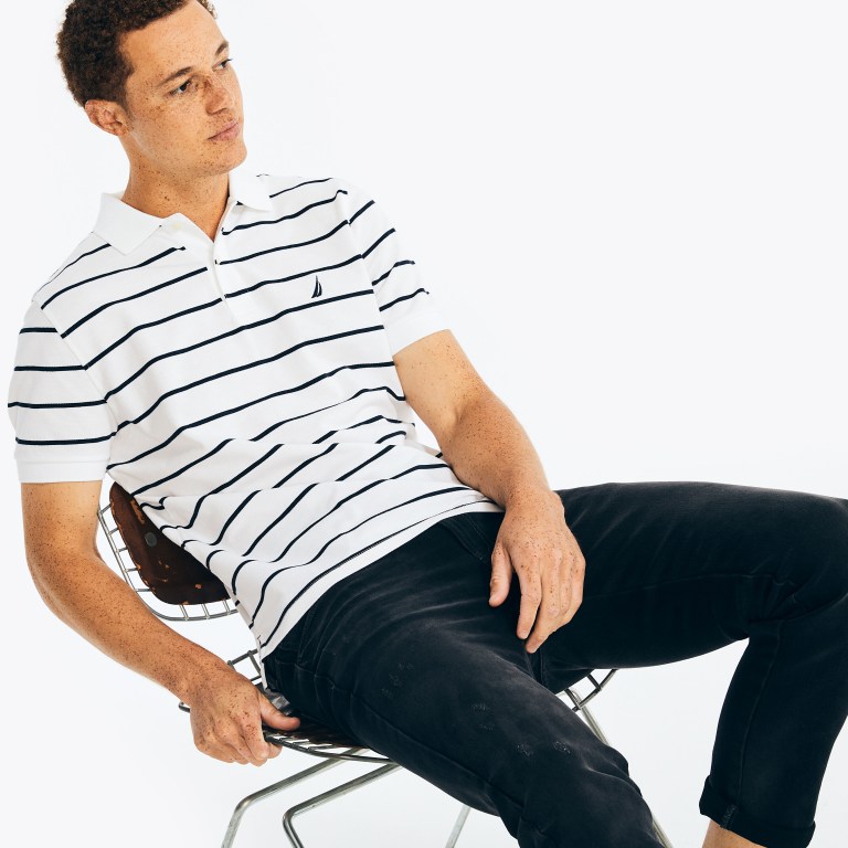 Nautica Classic Fit Striped Blancas | 6kauaqMk