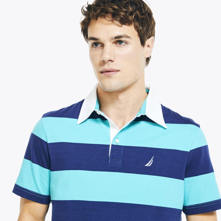 Nautica Classic Fit Striped Verde Oliva Claro | lNtjneOX