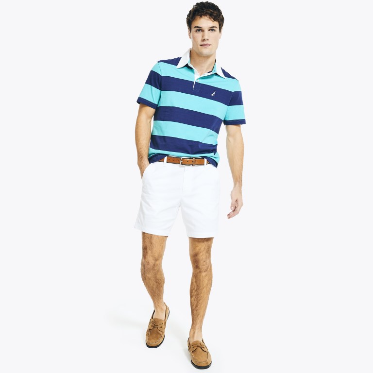 Nautica Classic Fit Striped Verde Oliva Claro | lNtjneOX