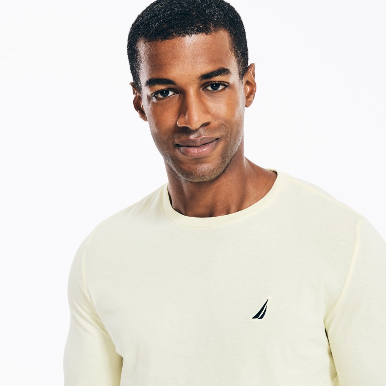 Nautica Crewneck Long-sleeve Amarillo Claro | vpQ4yiNi
