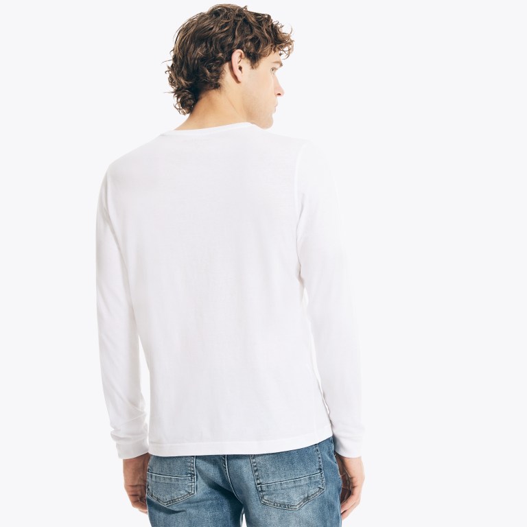Nautica Crewneck Long-sleeve Blancas | nI0wo6M5
