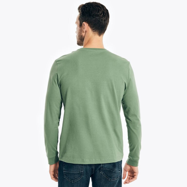 Nautica Crewneck Long-sleeve Verde | UsynrIPj