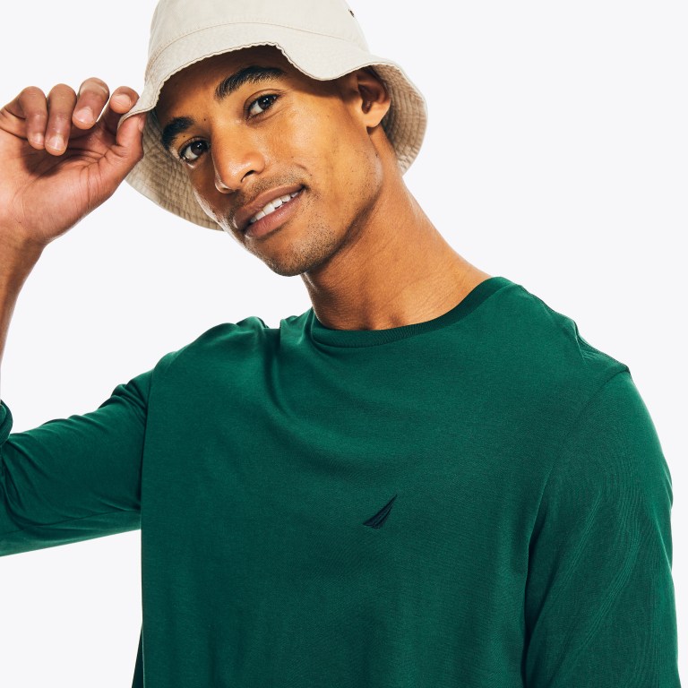 Nautica Crewneck Long-sleeve Verde | tlqgJw7b