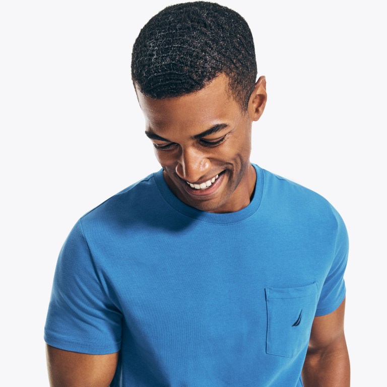 Nautica Crewneck Pocket Azules | kML9LOJU