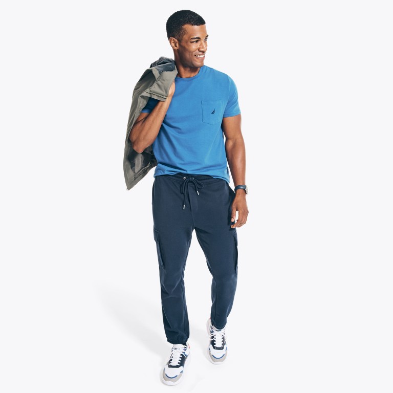 Nautica Crewneck Pocket Azules | kML9LOJU