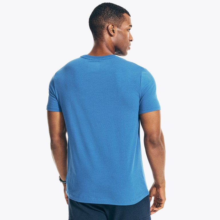Nautica Crewneck Pocket Azules | kML9LOJU