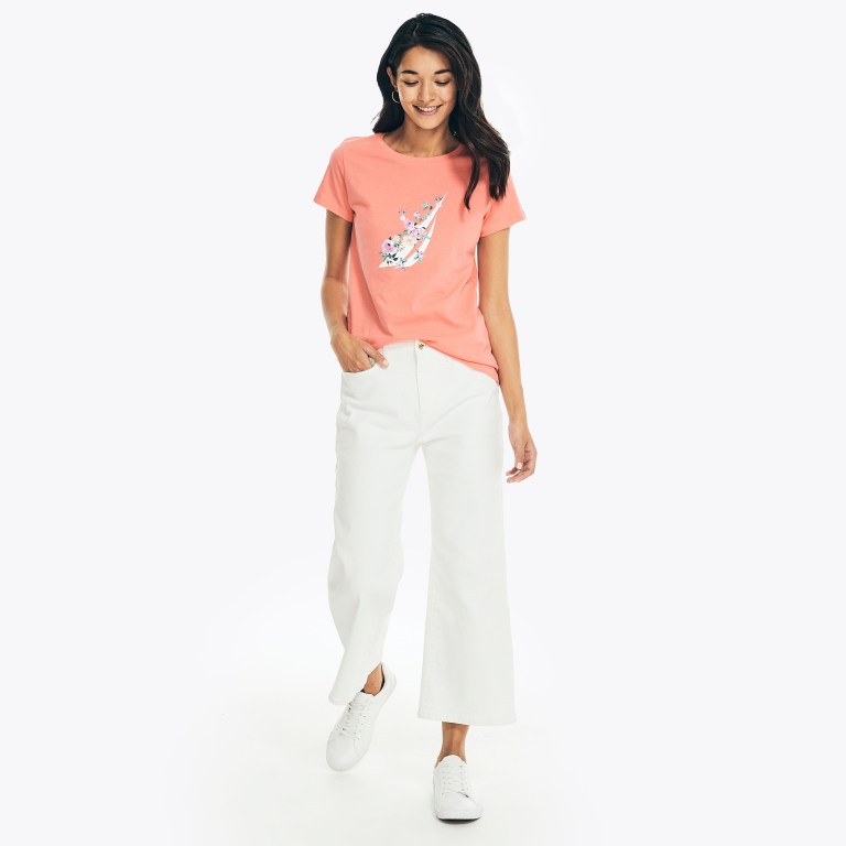 Nautica Embroidered Floral J-class Estampadas Coral | OjFefZct