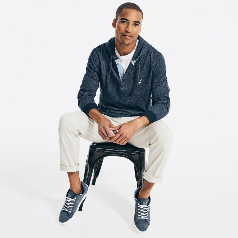 Nautica Encapuchado Long-sleeve Azul Marino | OyQaFmjg