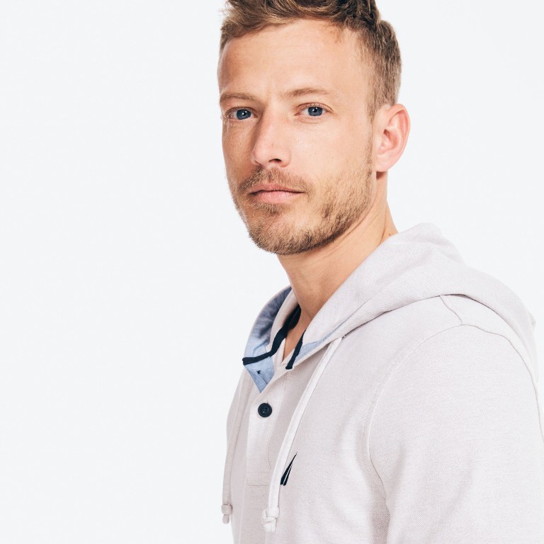 Nautica Encapuchado Long-sleeve Gris | pkwQhaQd