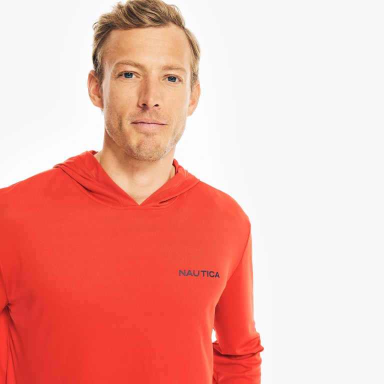 Nautica Encapuchado Long-sleeve Rojas | 1nqJ7hi7