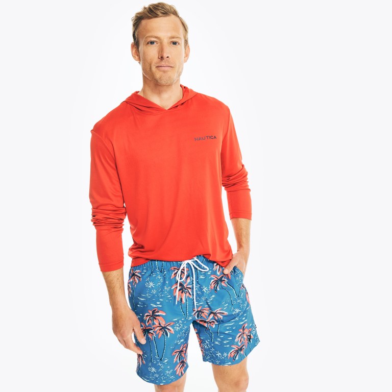 Nautica Encapuchado Long-sleeve Rojas | 1nqJ7hi7