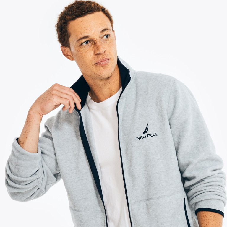 Nautica Full-zip Nautex Fleece Gris | dZn1g1ri