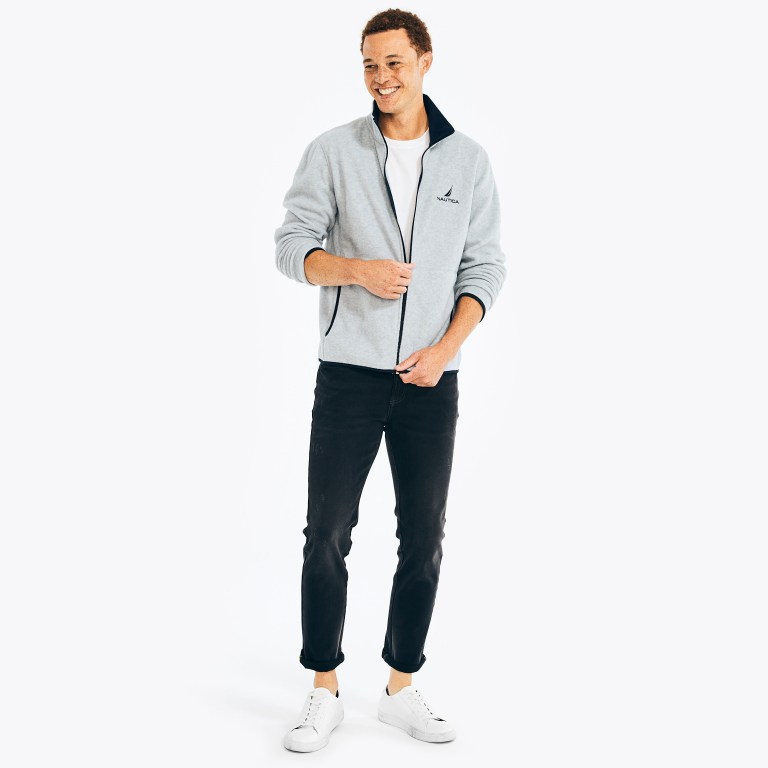 Nautica Full-zip Nautex Fleece Gris | dZn1g1ri
