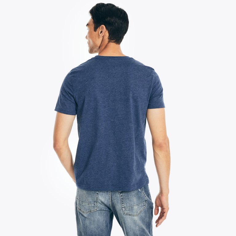 Nautica Heathered Crewneck Azules | RM1TQYSL