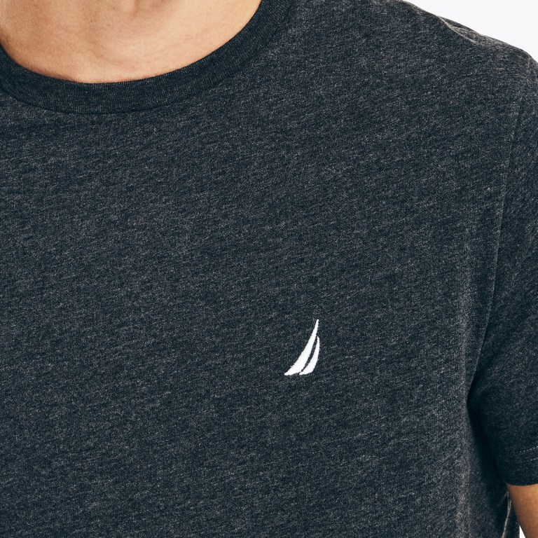 Nautica Heathered Crewneck Gris | Bckd9pWM