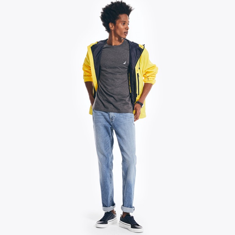 Nautica Heathered Crewneck Gris | Bckd9pWM