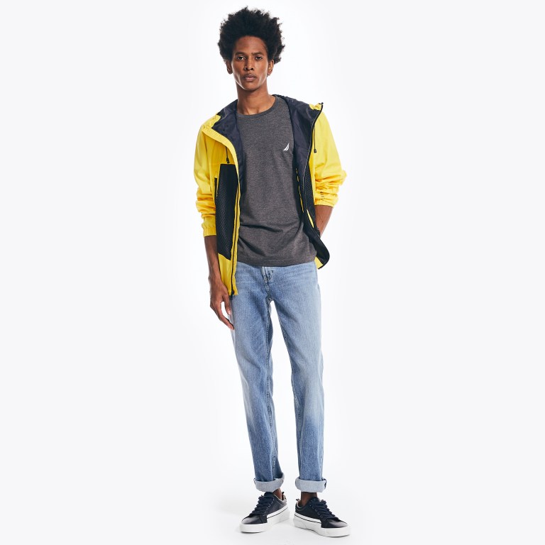 Nautica Heathered Crewneck Gris | Bckd9pWM
