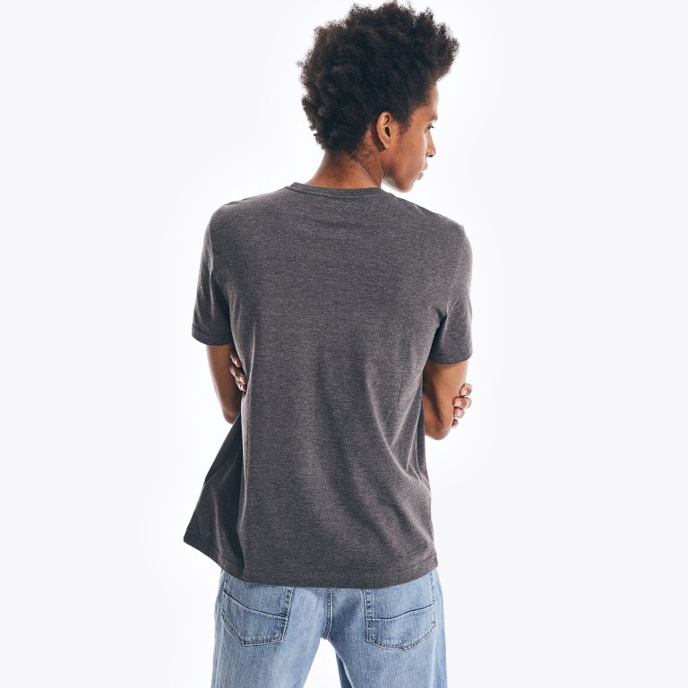 Nautica Heathered Crewneck Gris | Bckd9pWM