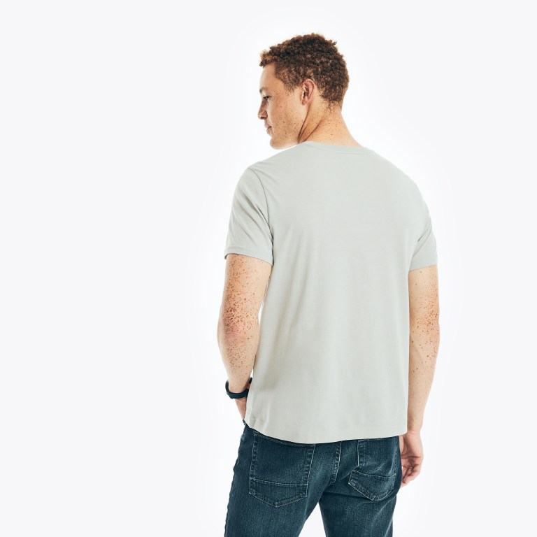 Nautica Heathered Crewneck Gris | PJljnIOU