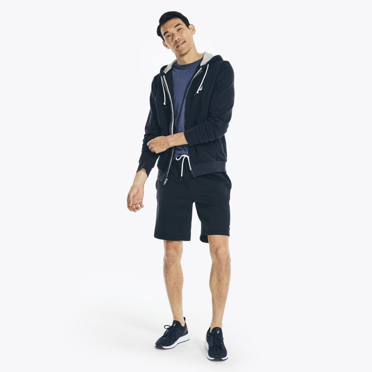 Nautica Heathered Crewneck Long-sleeve Azules | a5FUN3Dj