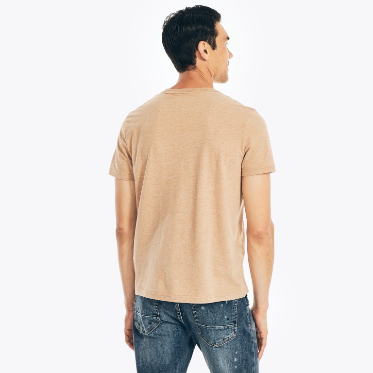 Nautica Heathered Crewneck Marrones | nKiqZHsM