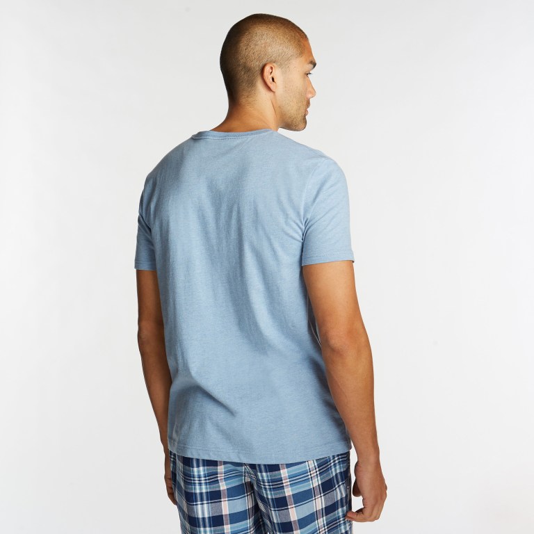 Nautica Heathered V-neck Azules | Uta25IBb