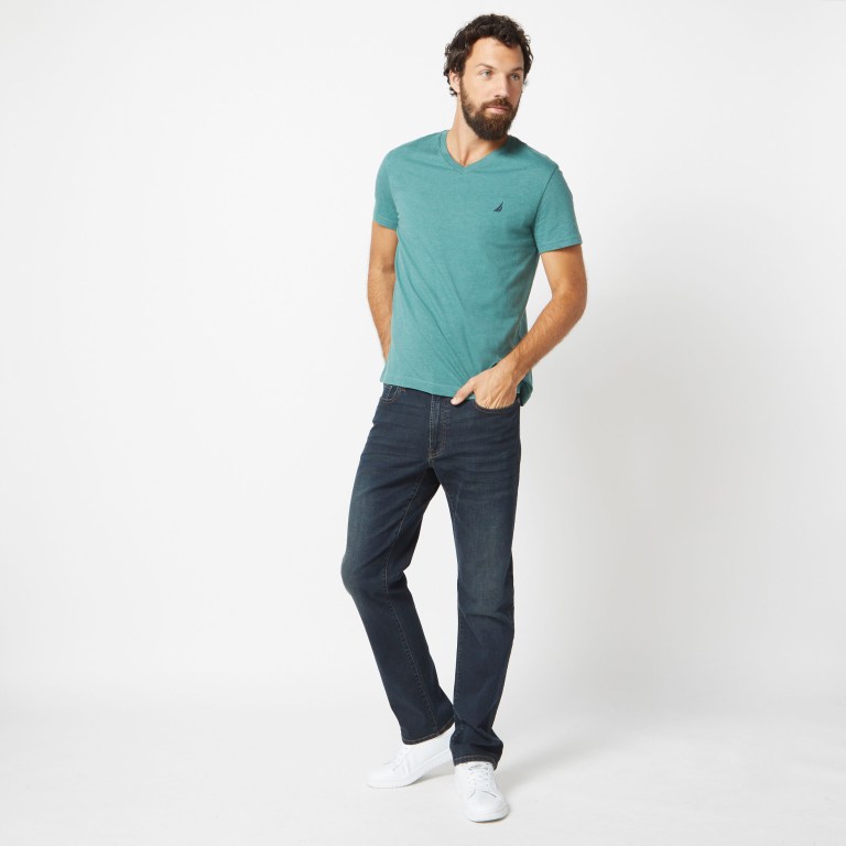 Nautica Heathered V-neck Gris | Ae1wrlXJ