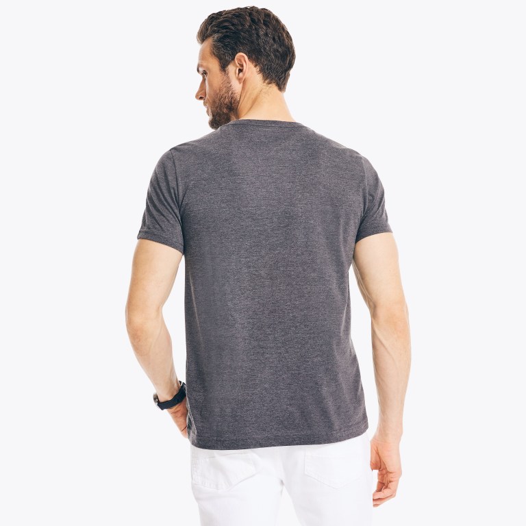 Nautica Heathered V-neck Gris | Ae1wrlXJ