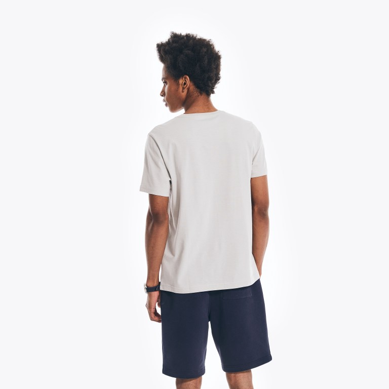 Nautica Heathered V-neck Gris | WVupjjsJ