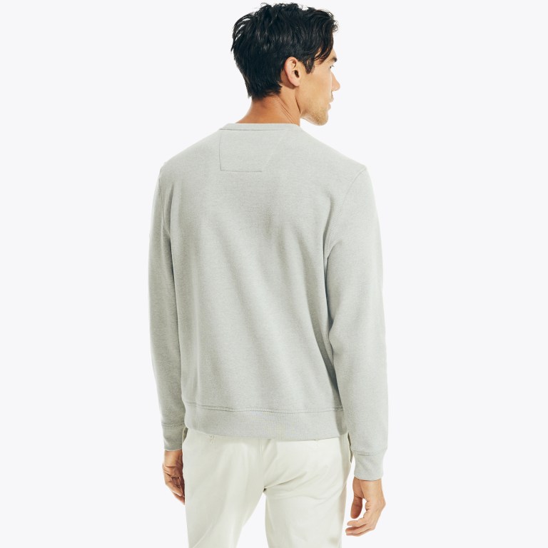 Nautica Logo Crewneck Gris | 4GVplc6J