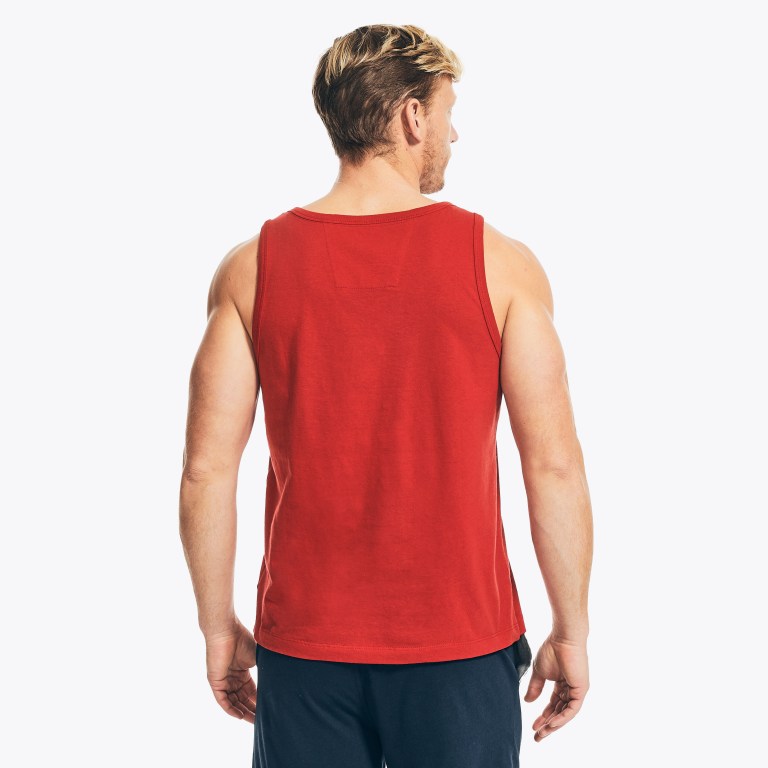 Nautica Logo Estampadas Sleep Tank Rojas | fkH2xdVS