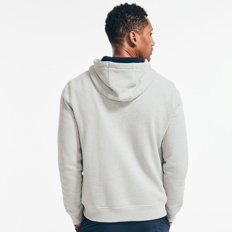 Nautica Logo Pullover Hoodie Gris | qGWXbjPa