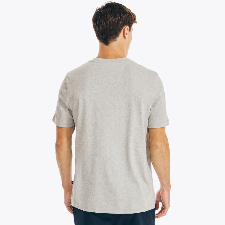 Nautica Logo -sleeve Henley Gris | ds2XQIIu