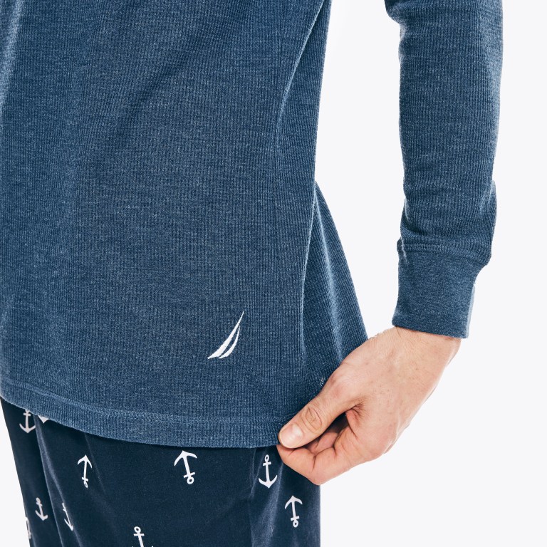 Nautica Long-sleeve Crewneck Thermal Azul Marino | syDCeQLu