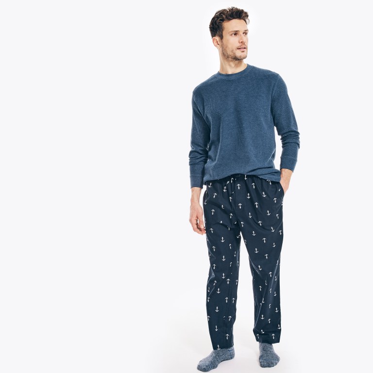 Nautica Long-sleeve Crewneck Thermal Azul Marino | syDCeQLu