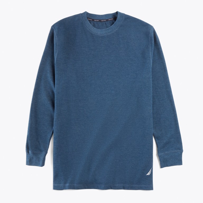 Nautica Long-sleeve Crewneck Thermal Azul Marino | syDCeQLu