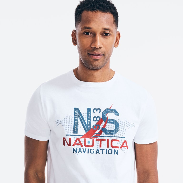 Nautica Map Navigation Estampadas Blancas | rBThP74e