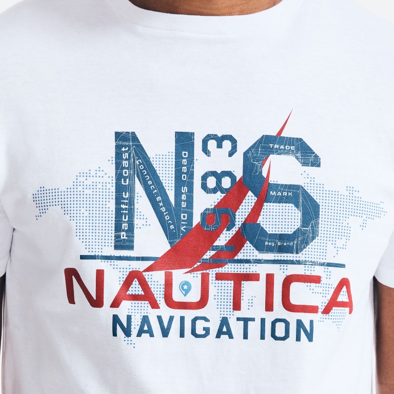 Nautica Map Navigation Estampadas Blancas | rBThP74e