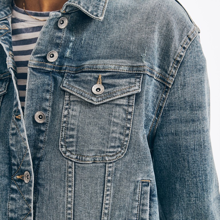Nautica Nautica Co. Frayed Denim Turquesa Claro | 4rtgOHBQ